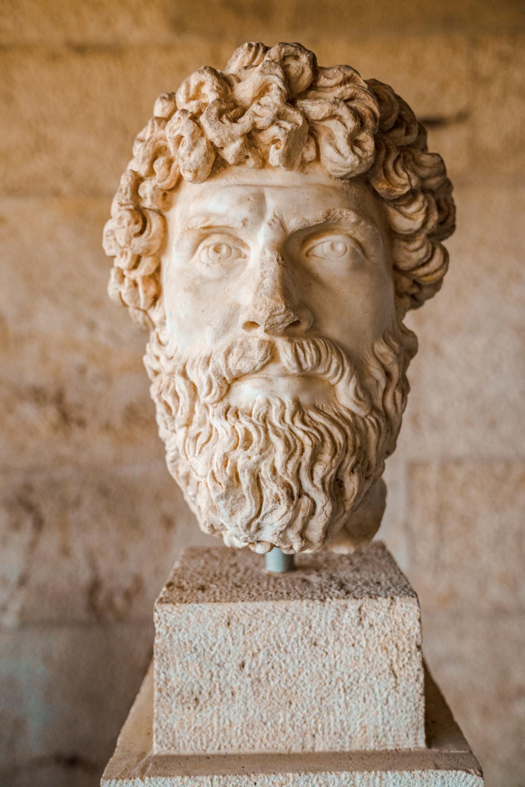 Statue Head Inside Stoa of Attalos Museum