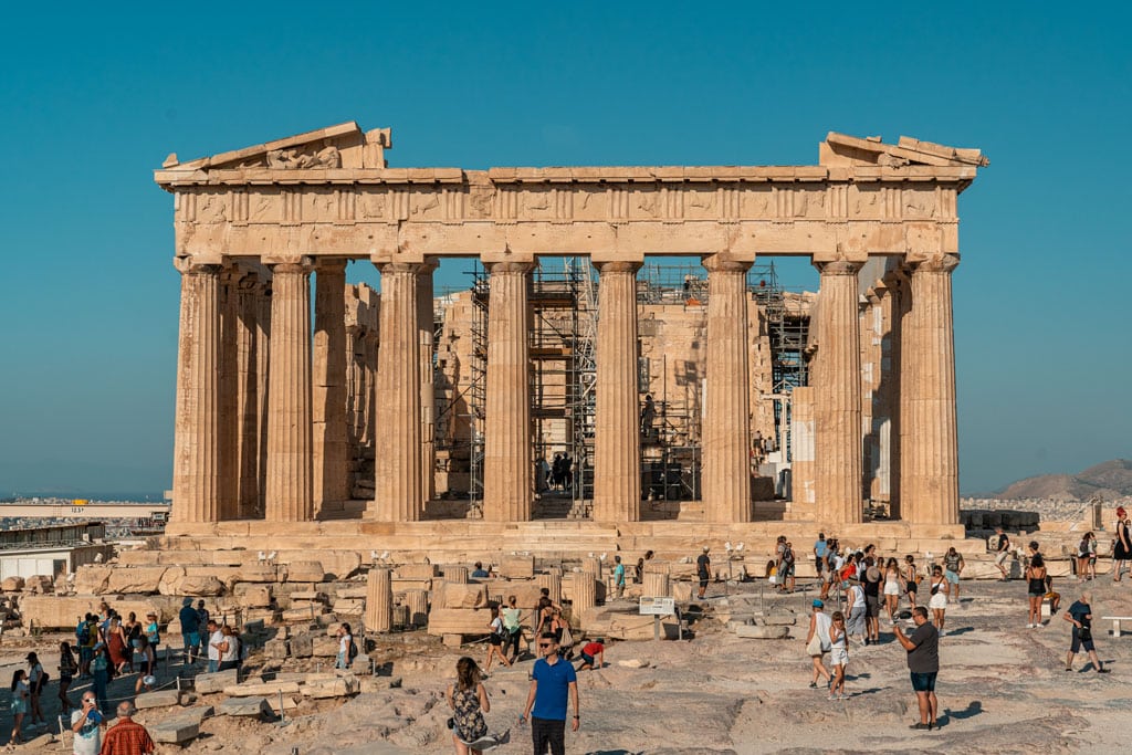 Tourists Near Parthenon