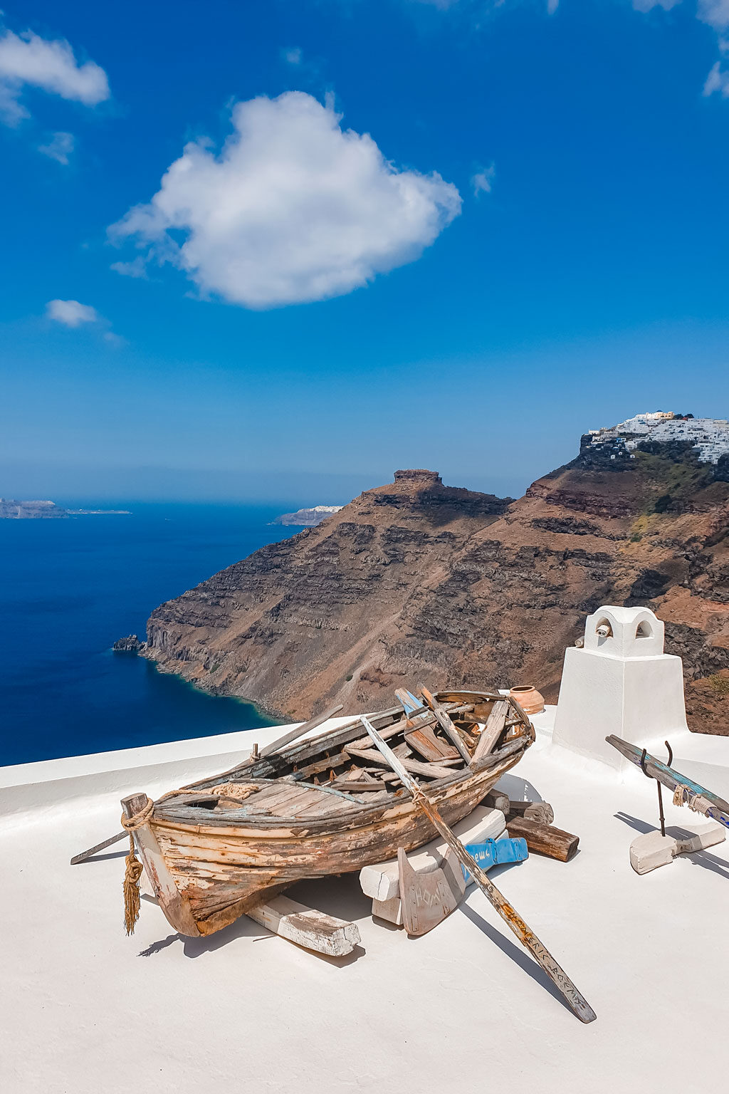 Old Boat in Thira Santorini