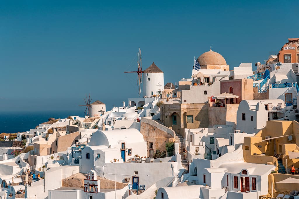 Windmills Santorini Greece