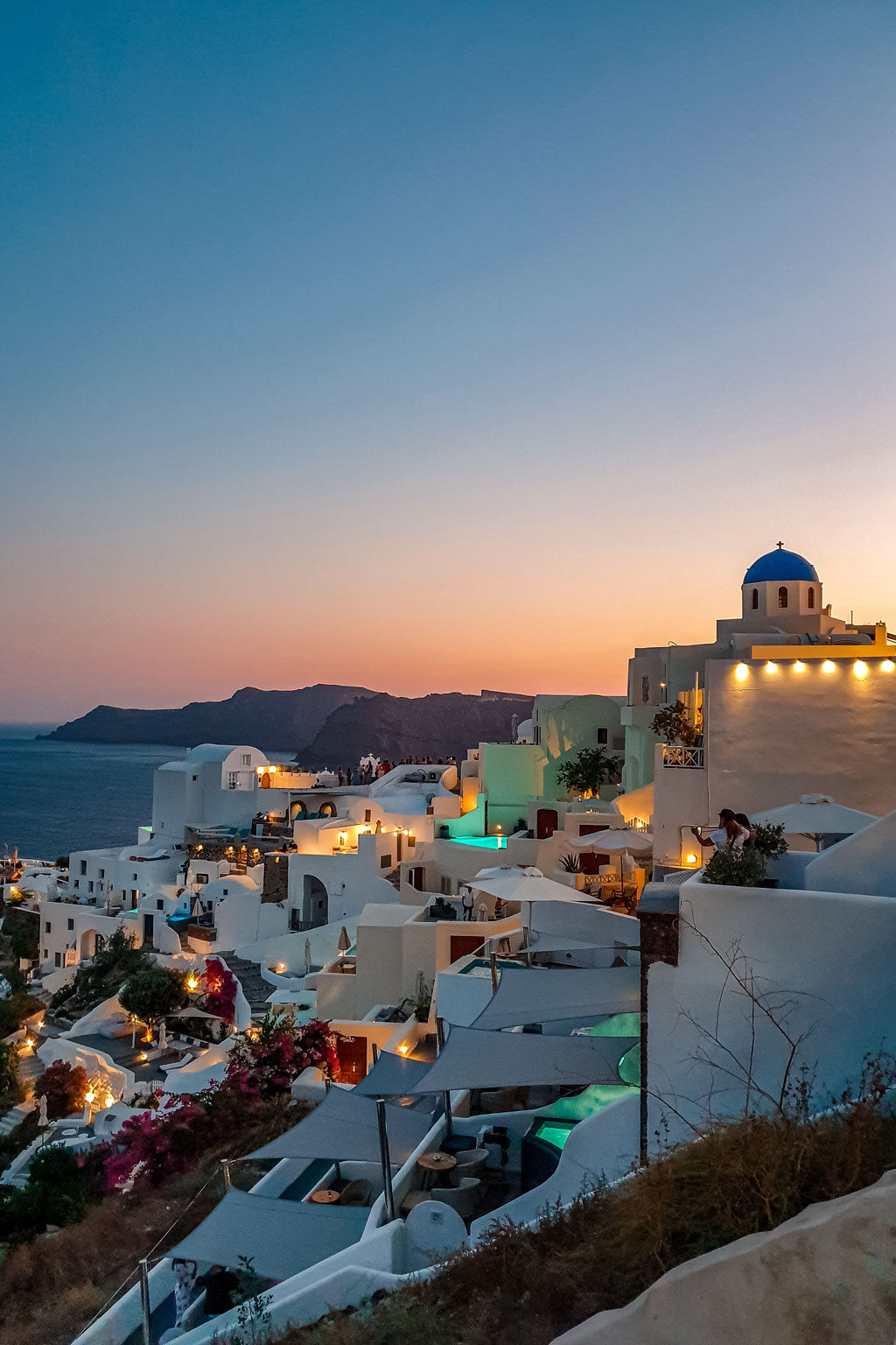 Sunset in Oia Santorini