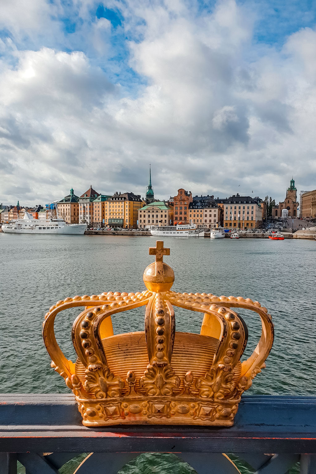 Golden Crown on the Skeppsholmen Bridge