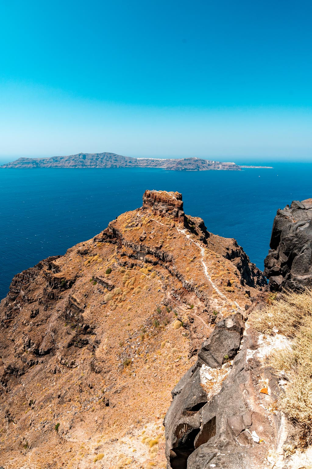 Famous Skaros Rock in Imerovigli