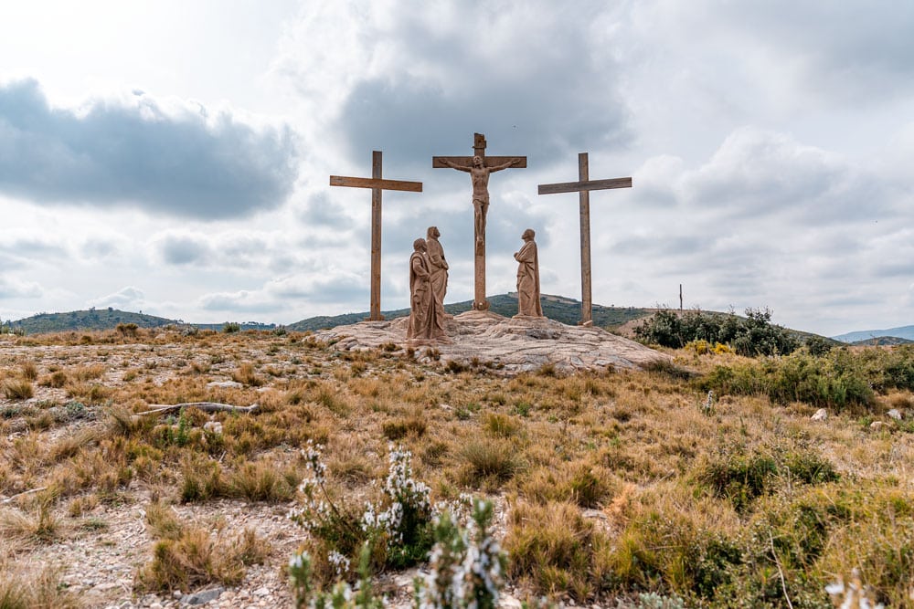 Three Crosses Near Santuario de la Cueva Santa