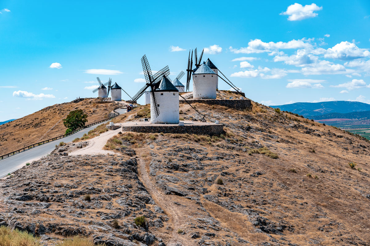 Consuegra windmills on the hill