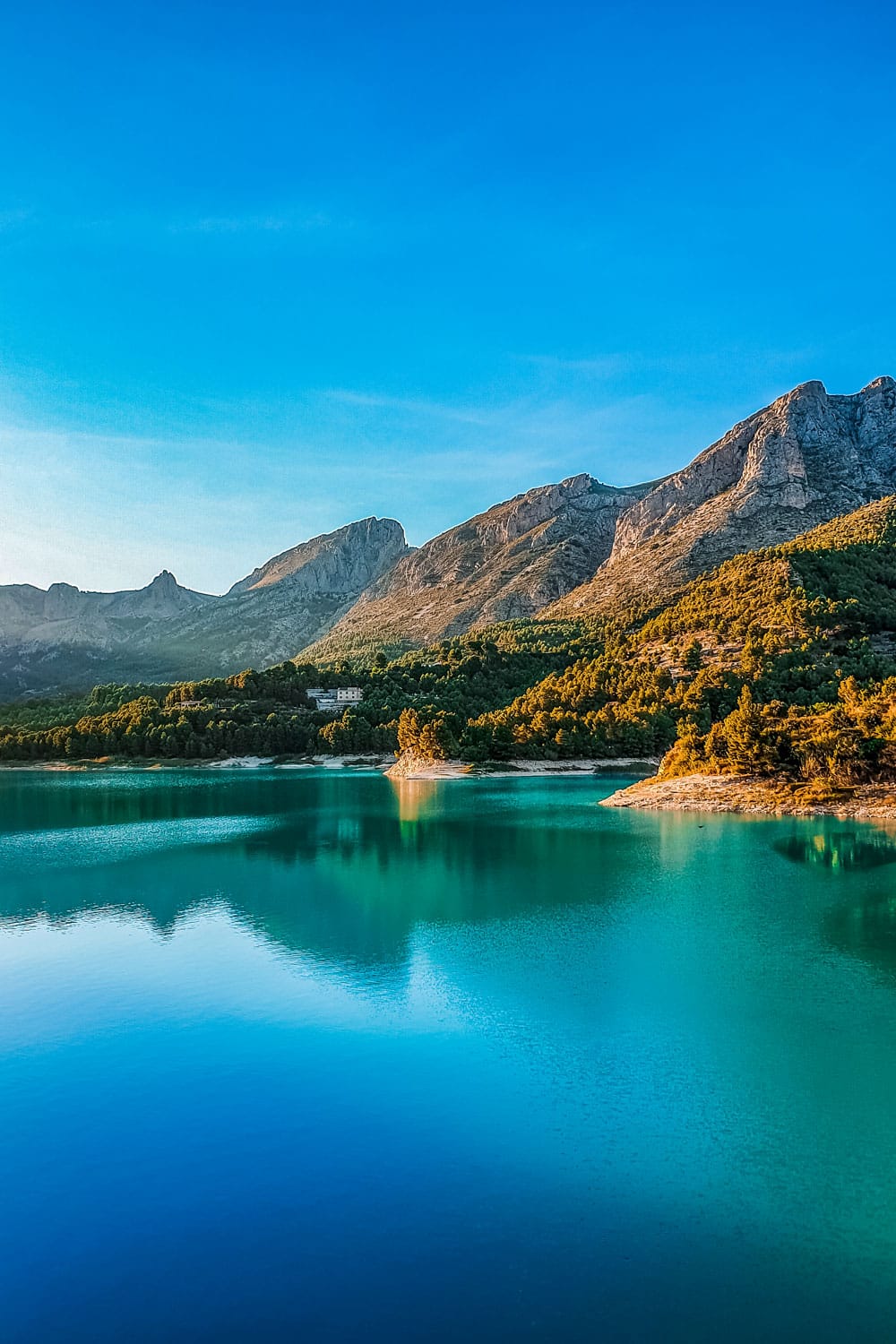 Guadalest Reservoir and mountains perfect place for walking