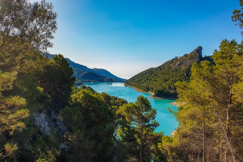 Amazing view to Guadalest reservoir and dam