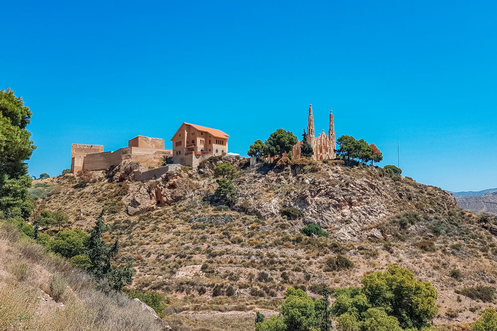 Drone view of the Sanctuary and Mola Castle