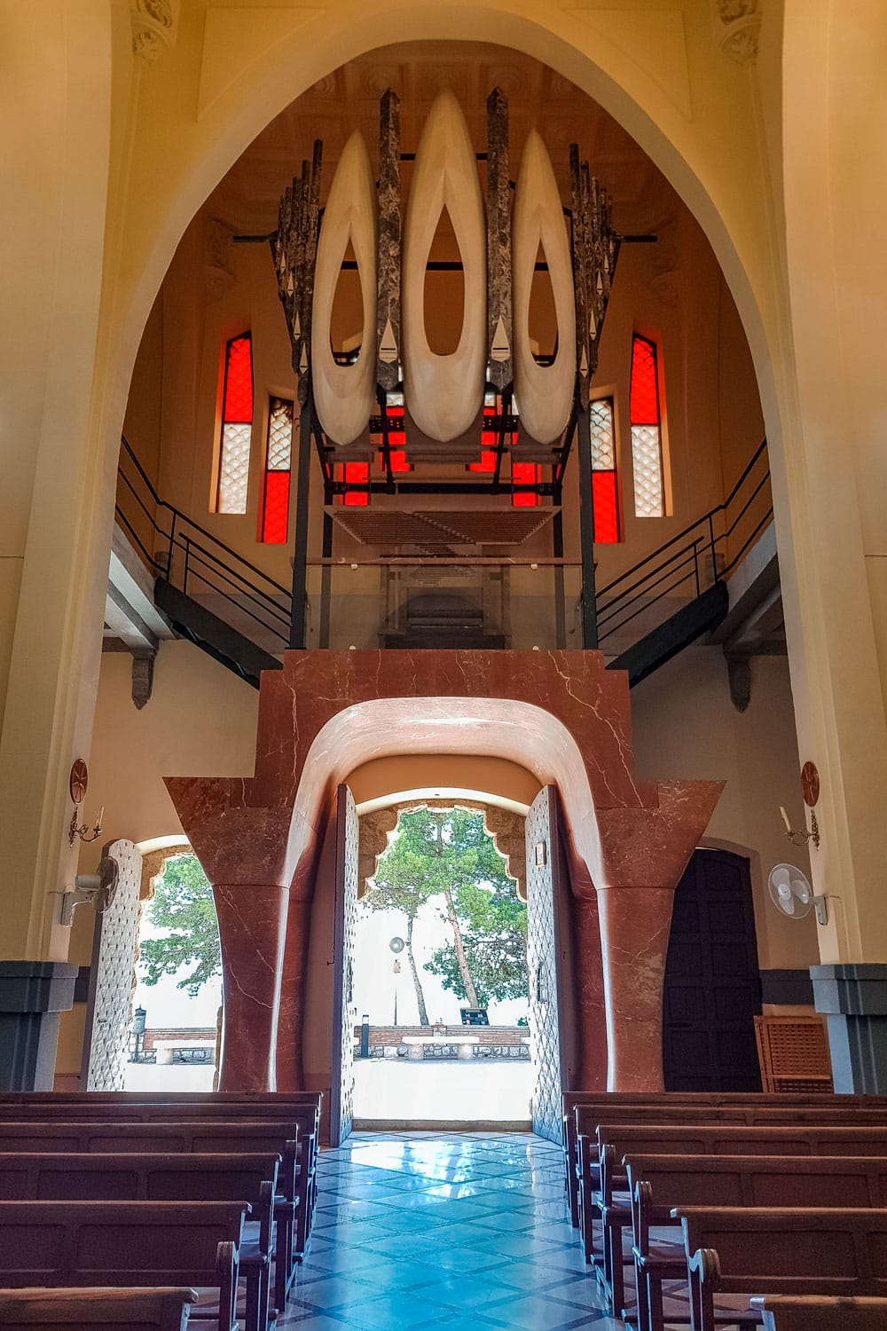 Marble organ inside sanctuary