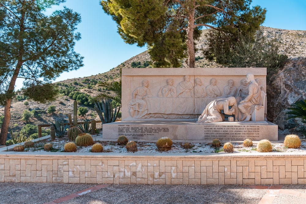 Religious monument outside of the church