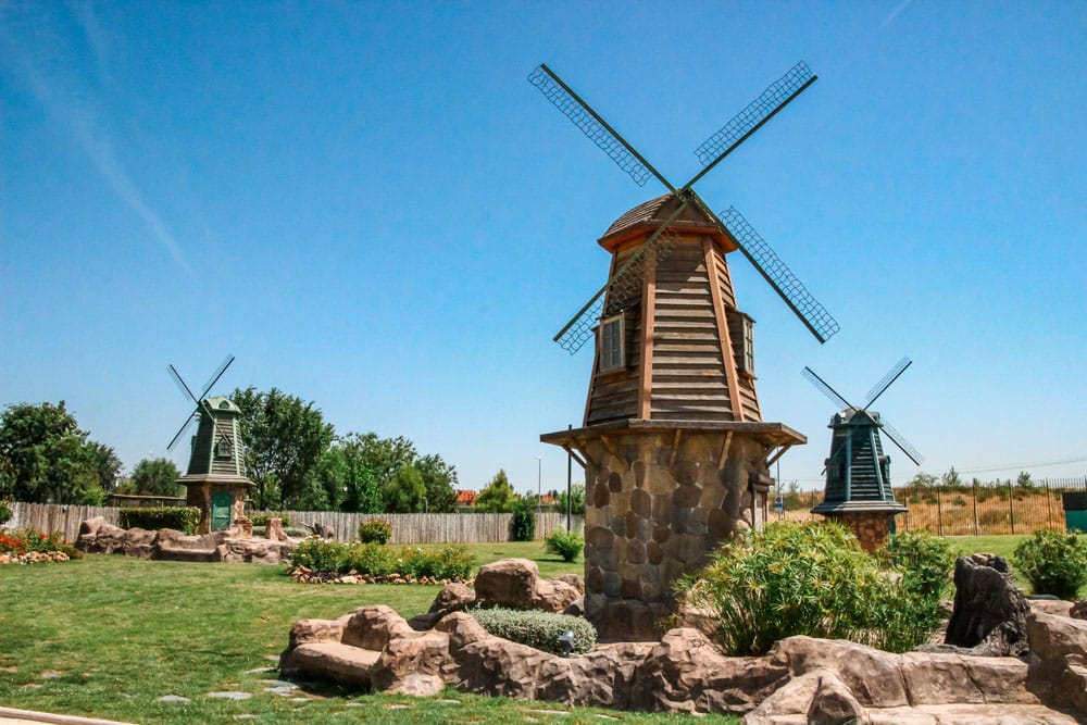 Dutch windmills at Europa Park, Torrejon de Ardoz