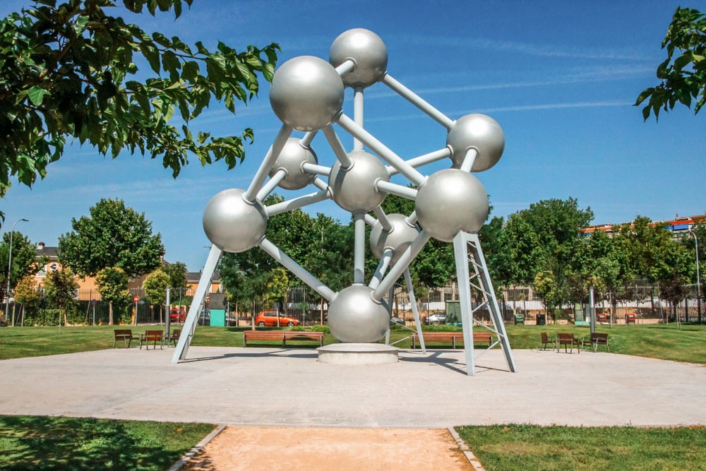 Atomium of Belgium in the Europe Park of Torrejon de Ardoz