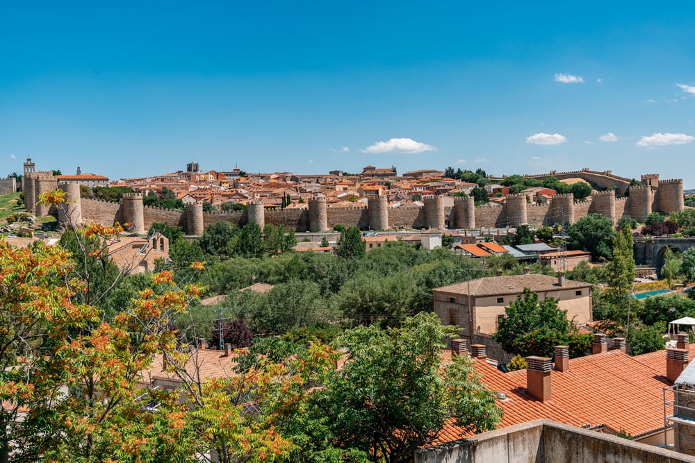 View to the wall of Avila