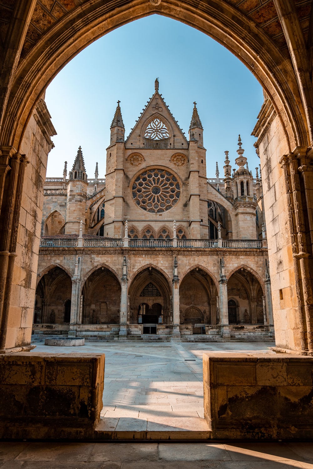 Courtyard at Cathedral of Leon, Spain