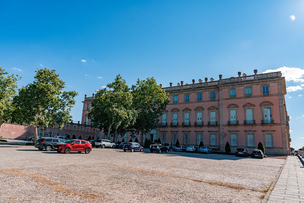 Car park at the Royal Palace of Riofrio