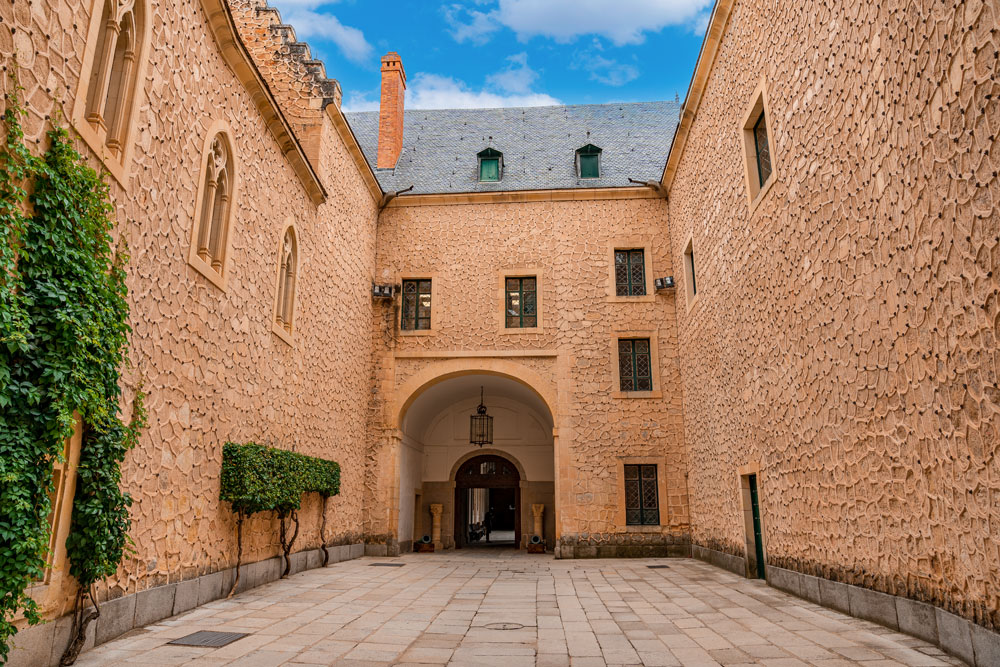 Segovia castle courtyard