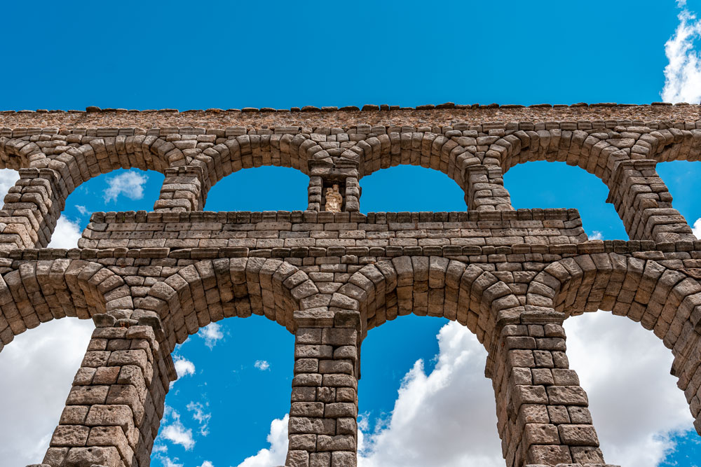 Aqueduct arches close-up