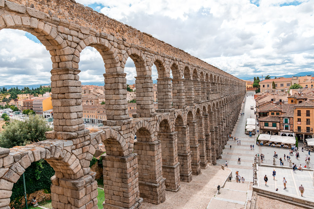 Best preserved Roman Aqueduct in Segovia, Spain