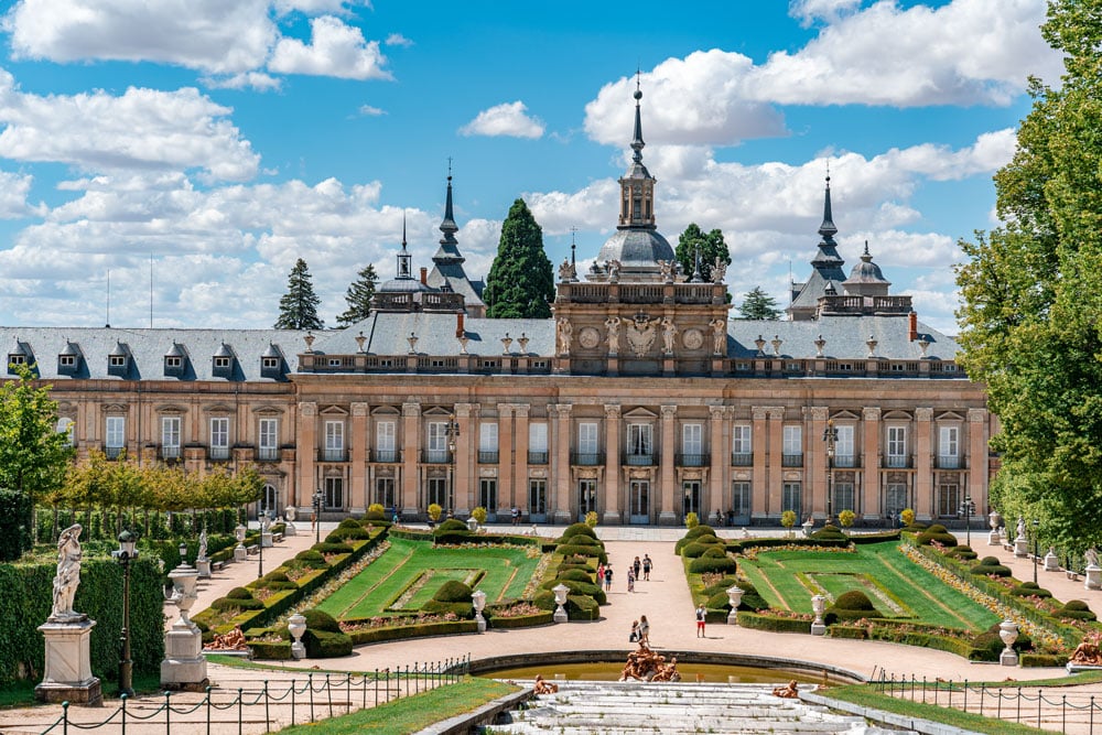 View to Royal Palace of La Granja of San Ildefonso