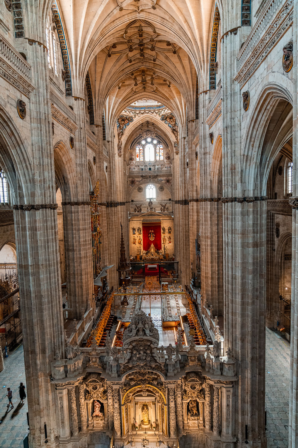 View from Ieronimus tower to Salamanca Cathedral interior