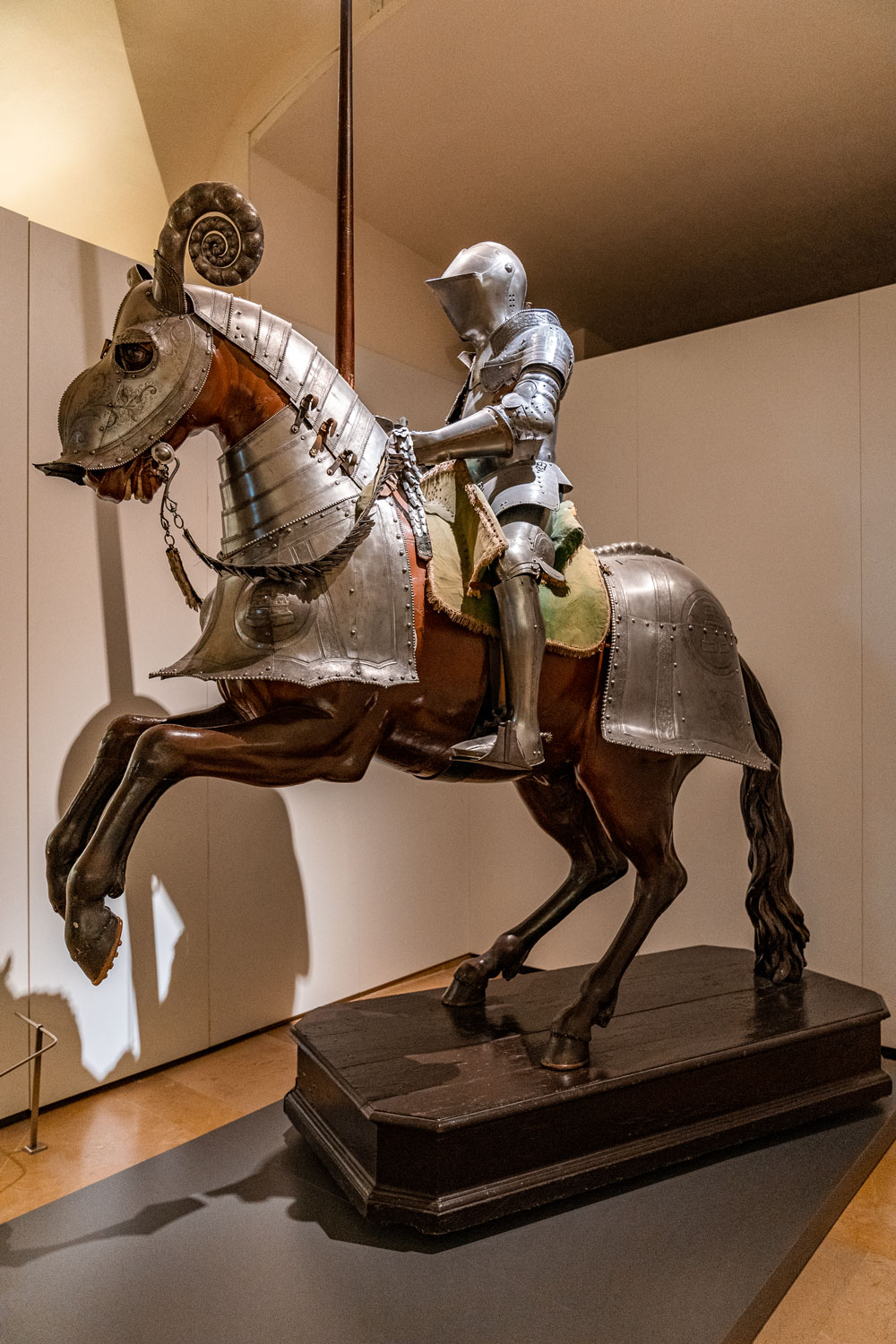 Armored knight and horse at the Alcazar of Toledo