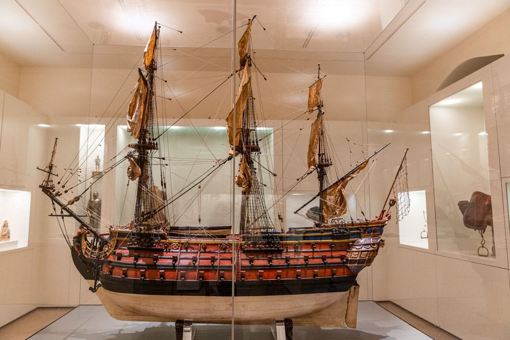 Ship model at Toledo military museum