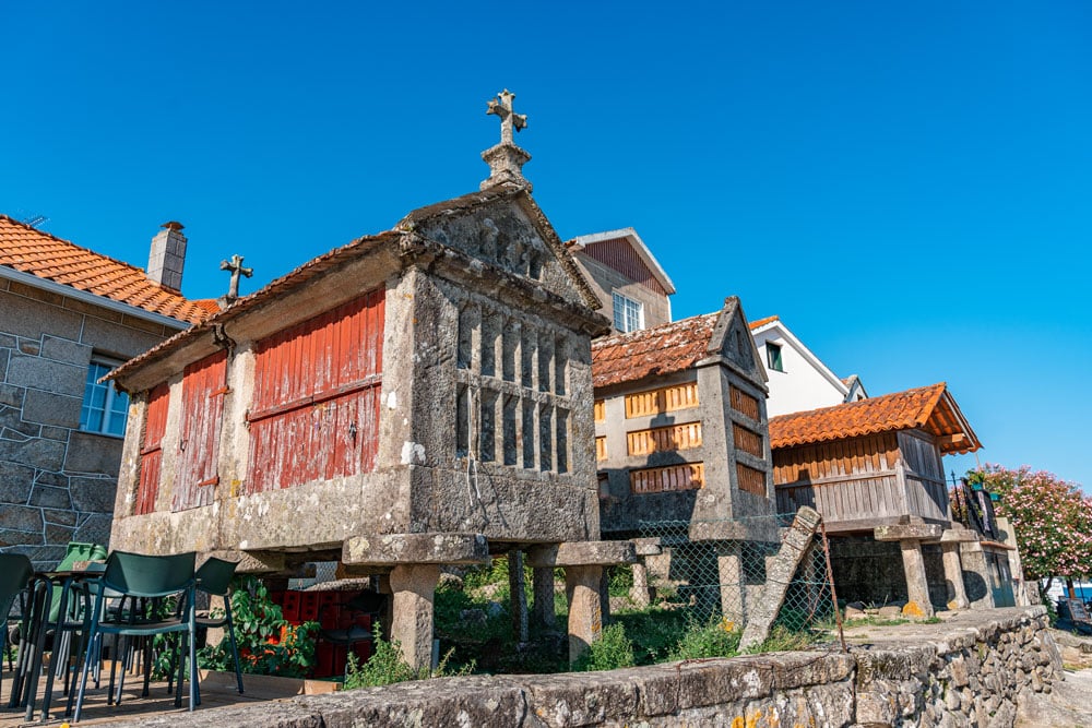 Famous Stone Granaries in Combarro, Spain