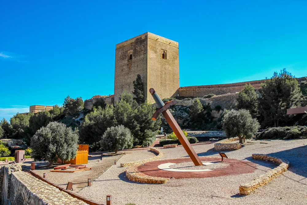 Huge Sword in the ground at the Lorca Castle