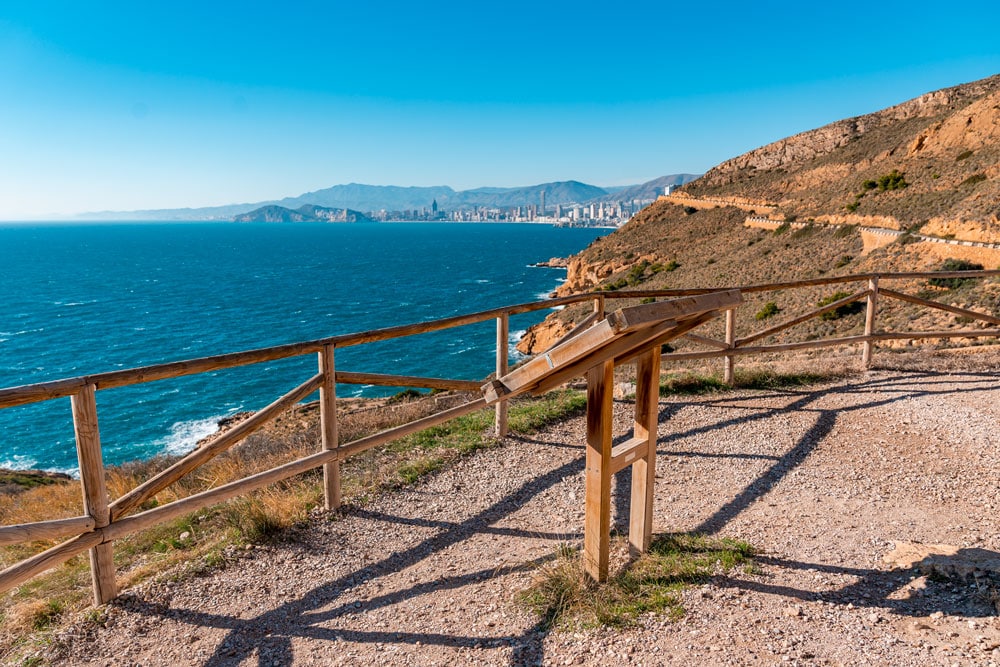 View of the Benidorm from Punta del Cavall Tower