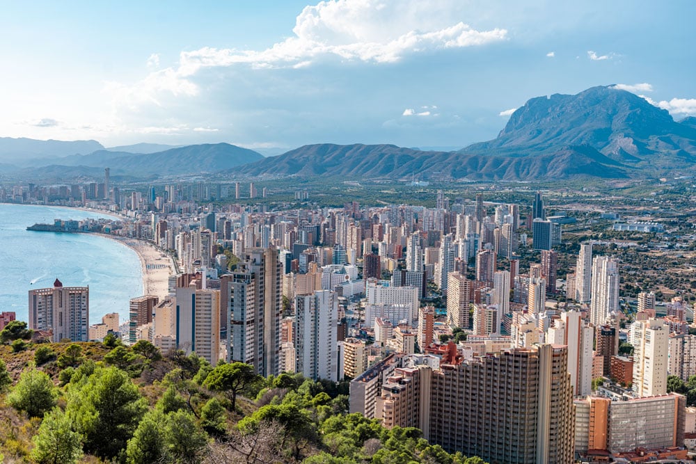 Panoramic view of Benidorm