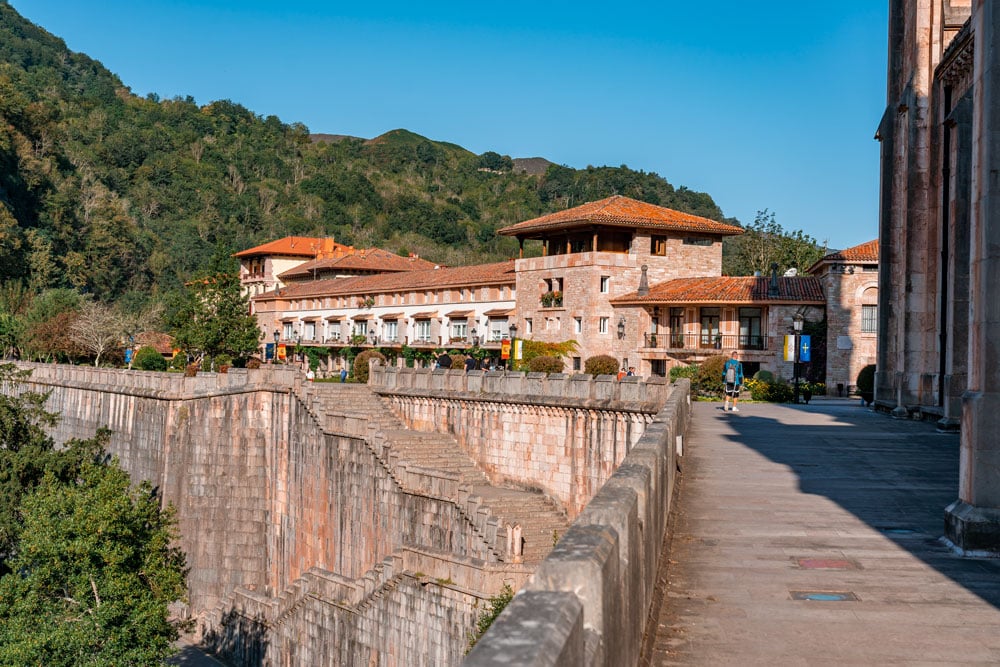 Hillside builings in Covadonga, Asturias