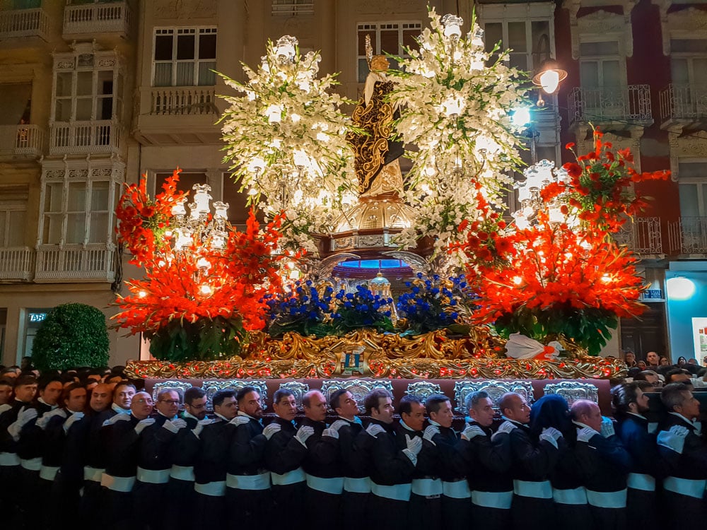 Holy Week Semana Santa massive float carried by men