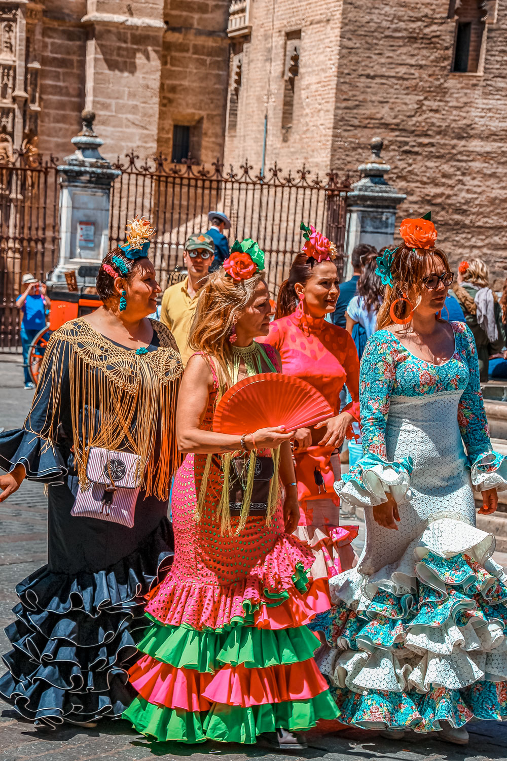 Flamenco dancers in Seville