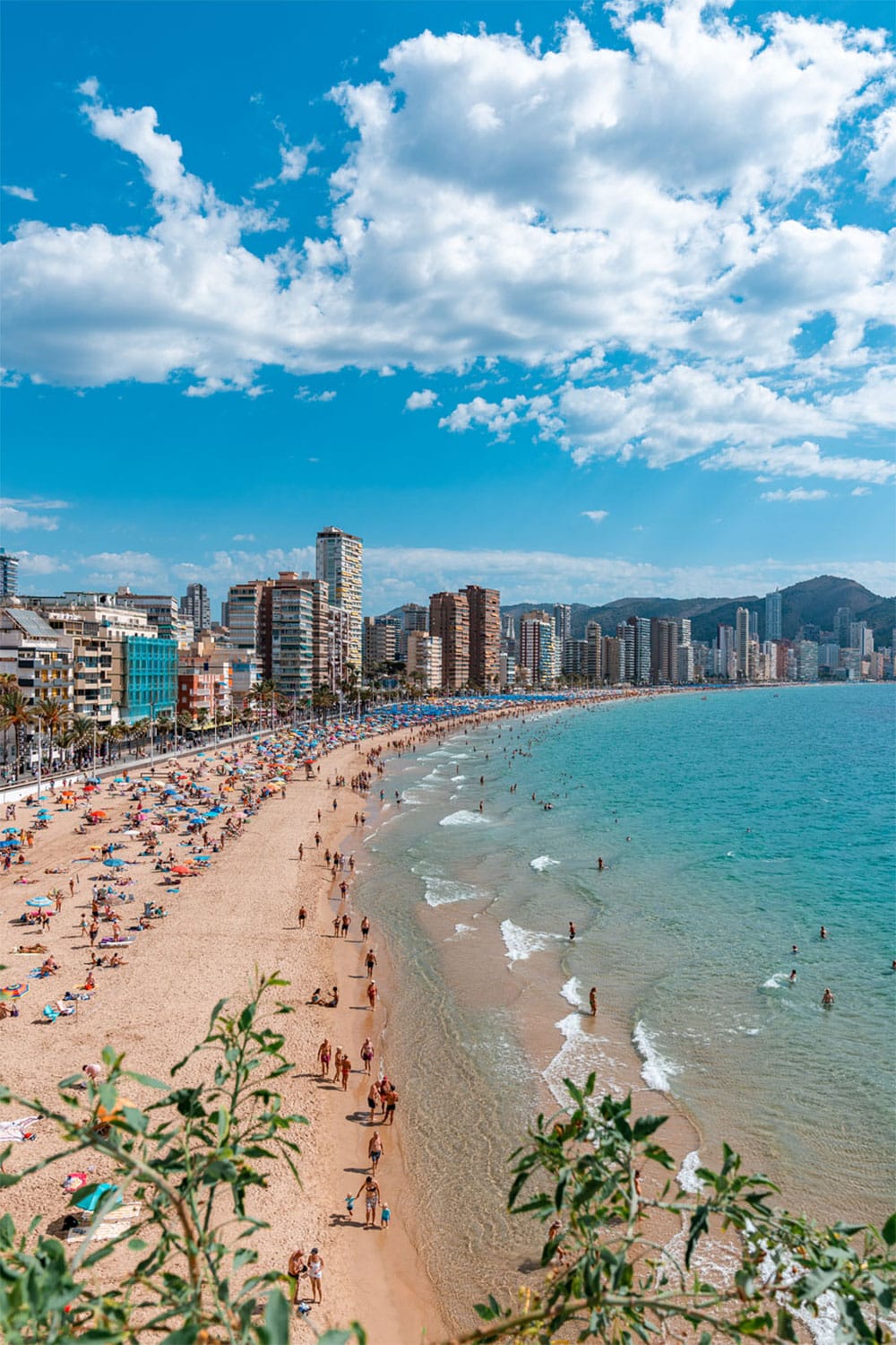 Sunny day at Mediterranean beach