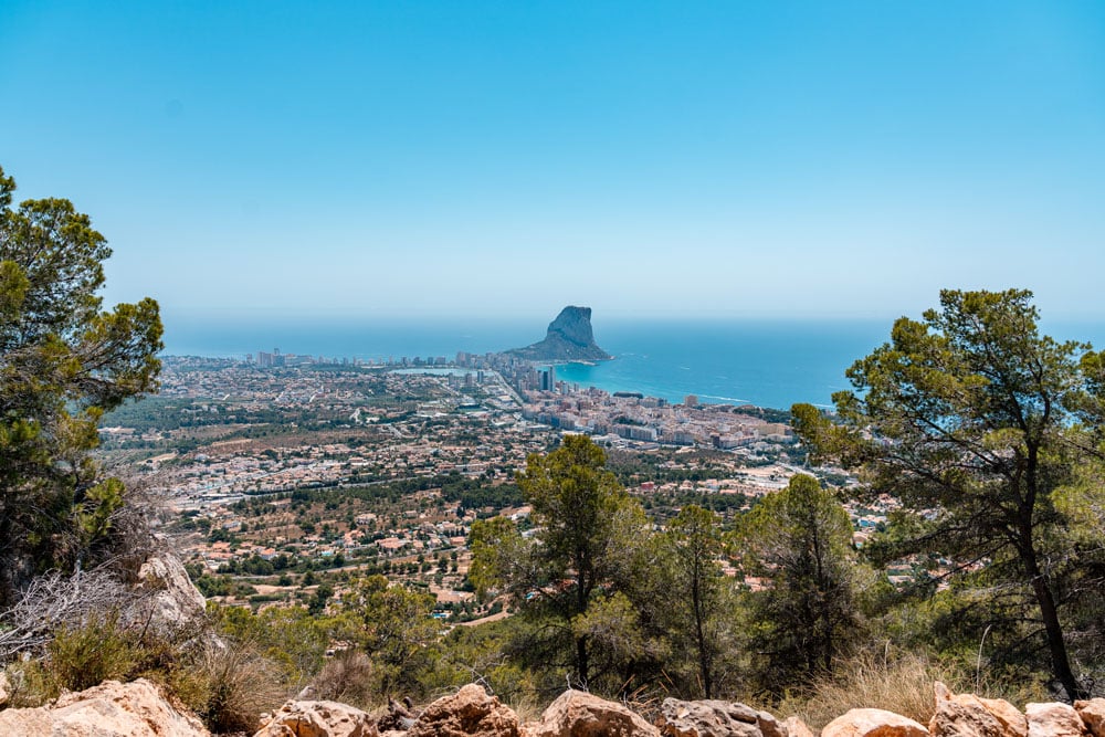 Hiking in the nature with sea view