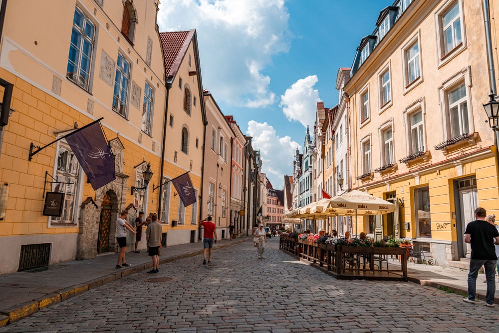 Beautiful Medieval Street in Tallinn