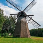 Wooden Windmill at Estonian Open Air Museum