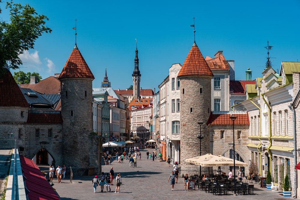 Tallinn Viru Gate with Two Watchtowers