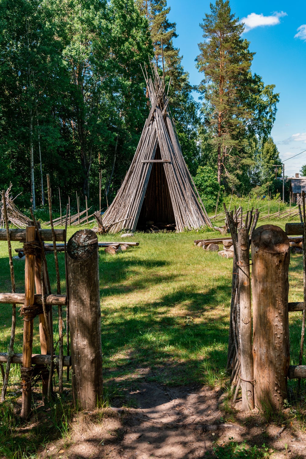 Wooden Tipi at Mõniste Rural Life Museum