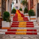 Famous Spanish steps at Calpe