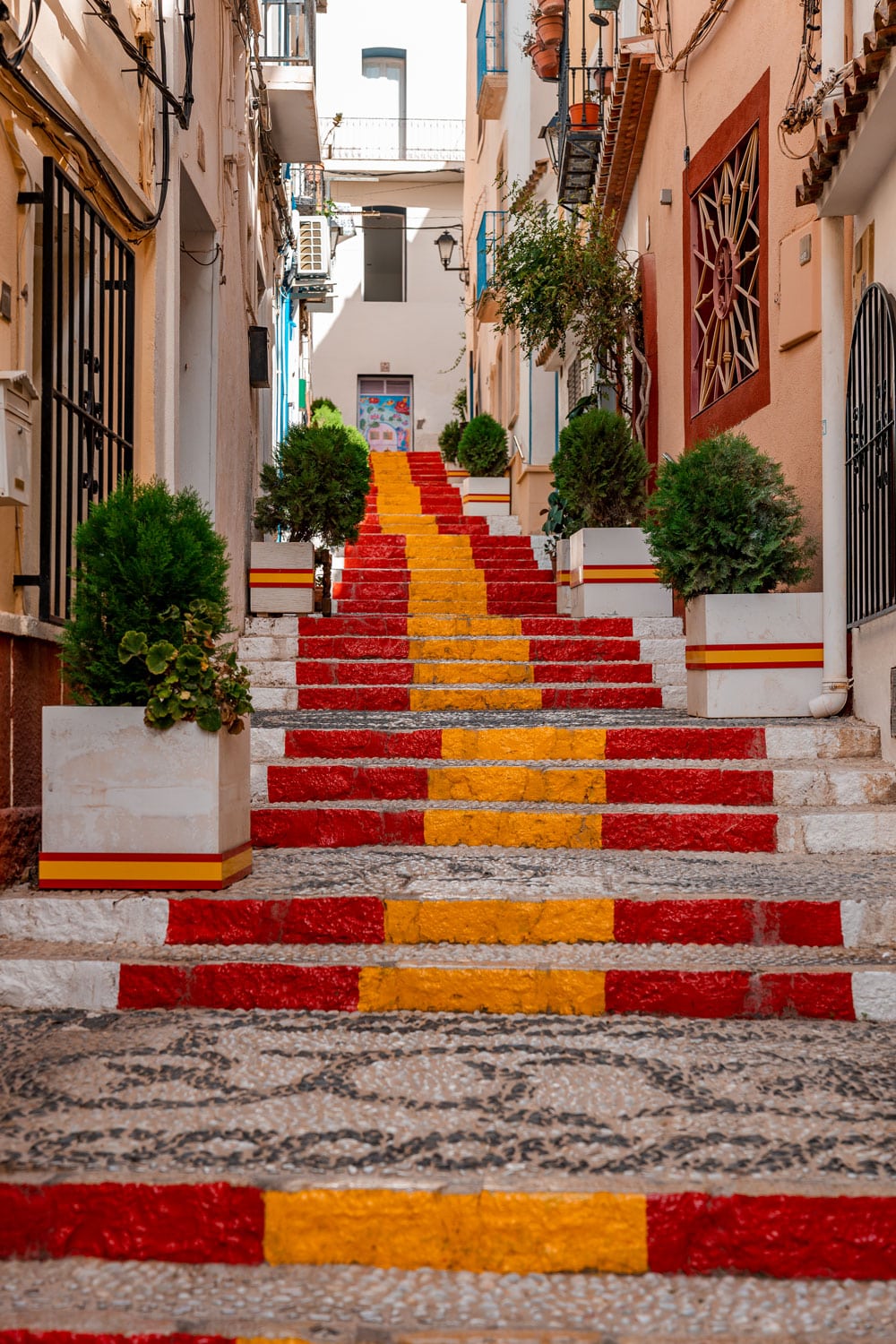 Famous Spanish steps at Calpe