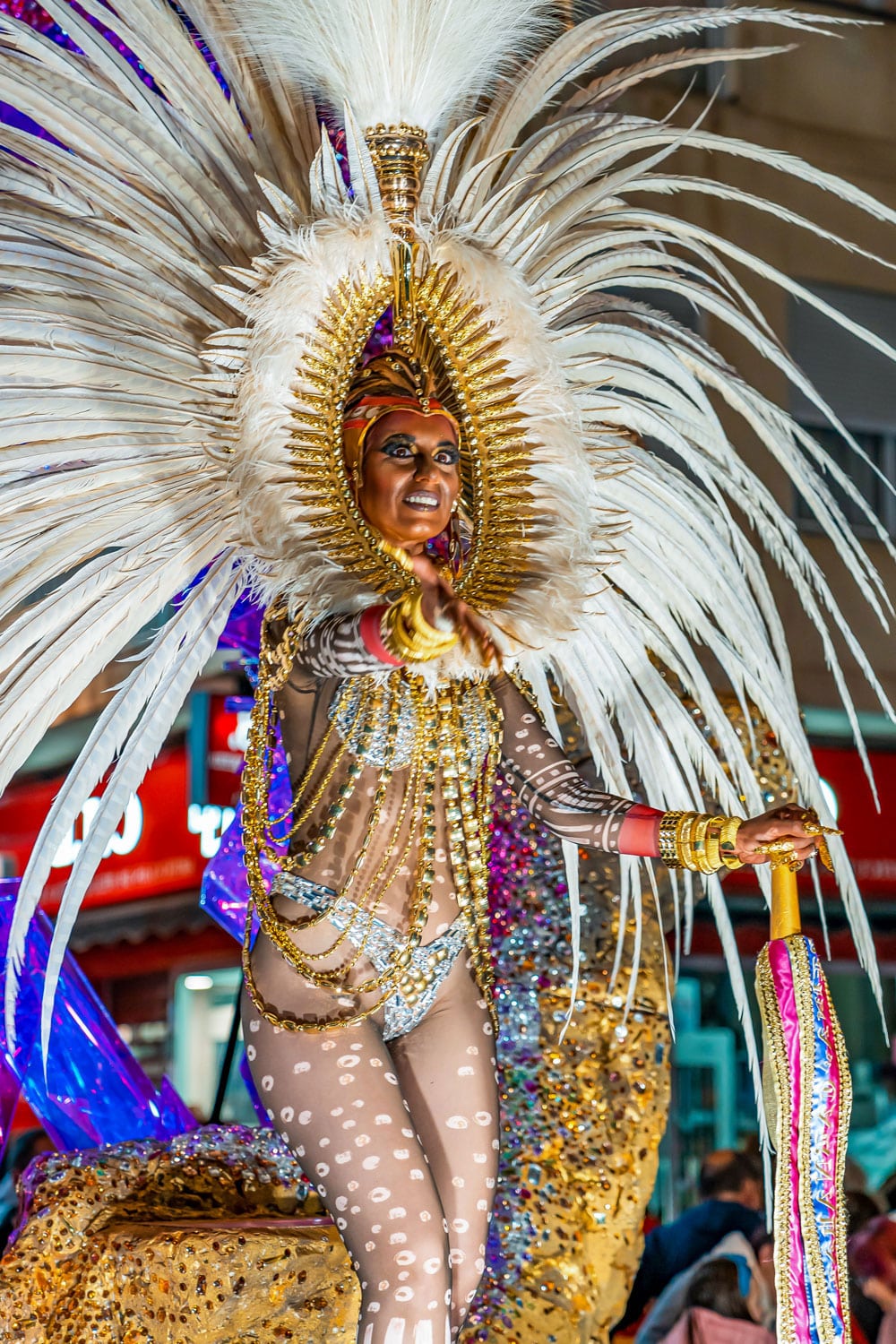 Colorful dancer at the carnival in Spain