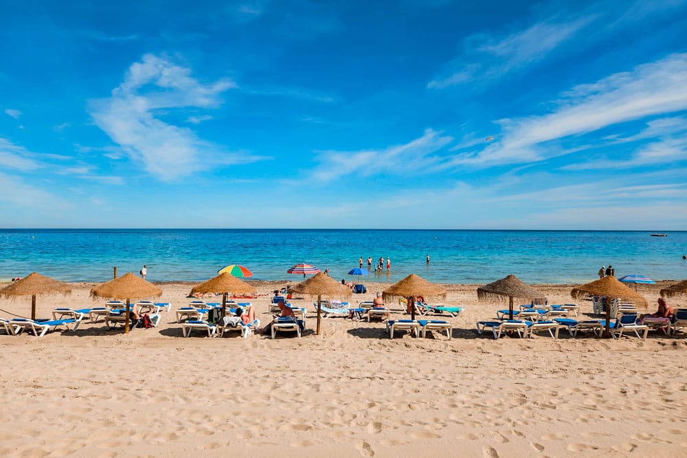 Spanish beach on low season