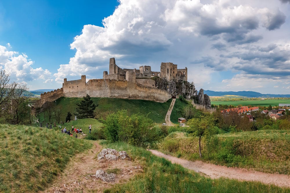 Beckov Castle panoramic view