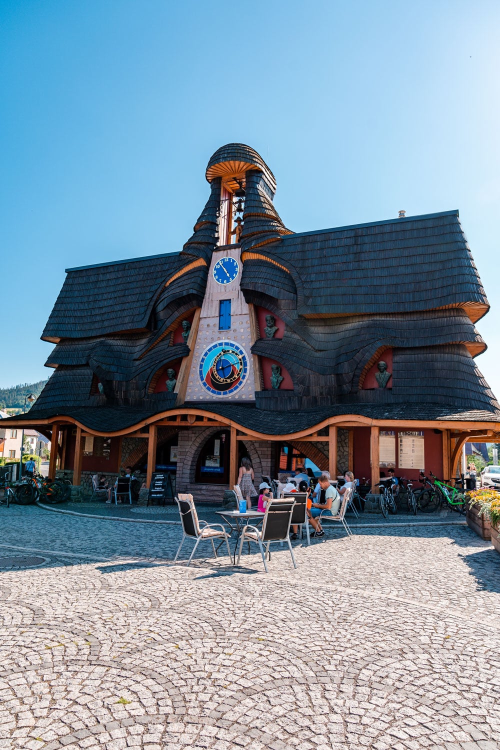 Slovakias astronomical clock at Stará Bystrica in a village.