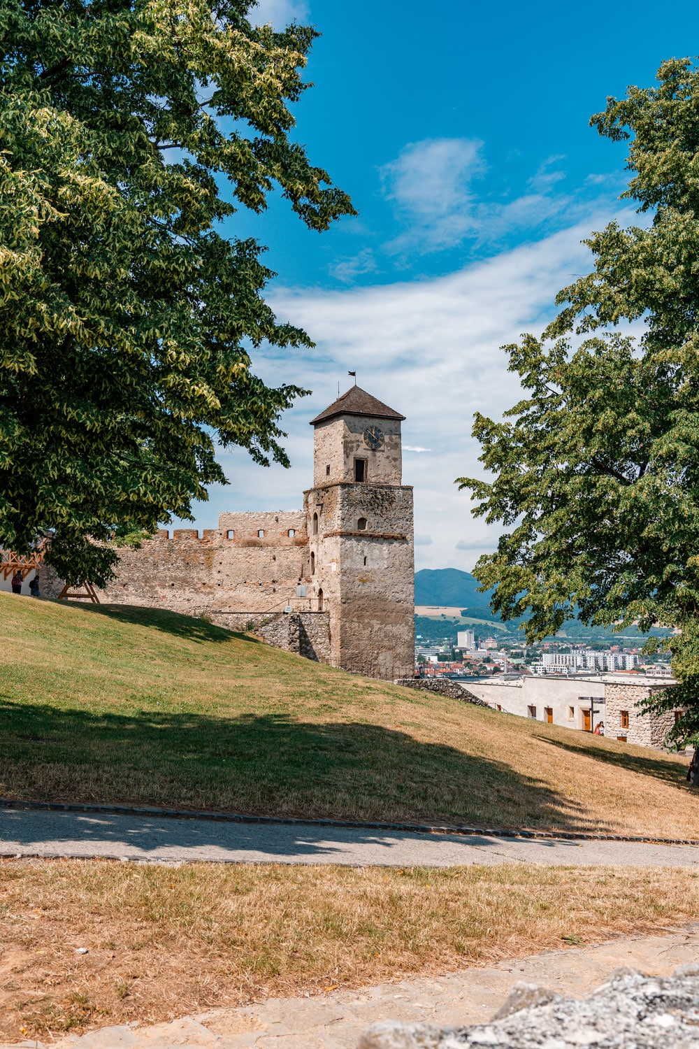 Trencin Castle clock tower