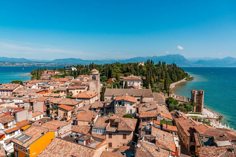 View to Sirmione old town.