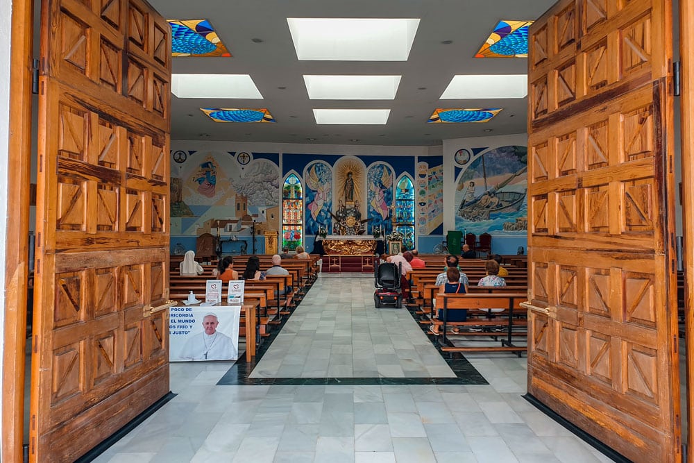 Interior of the church of Nuestra Señora de las Nieves.