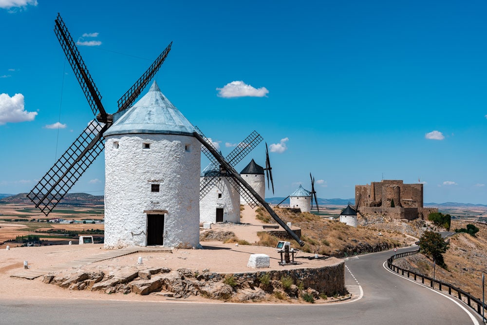 Consuegra windmills in Spain.