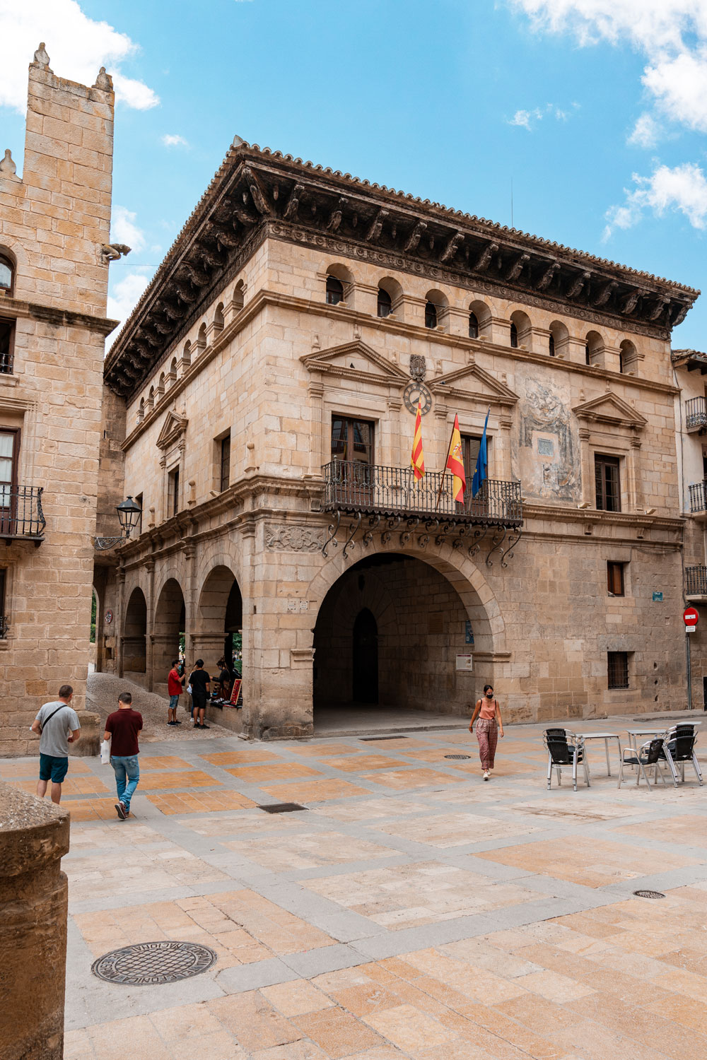 Plaza de Espana in Valderrobres.